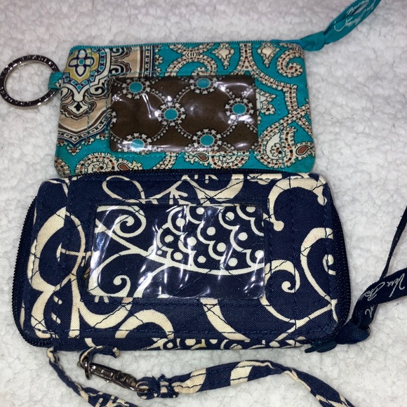 Vera Bradley 2 pieces Blue Wristlet wallet and teal key card holder - Picture 12 of 12